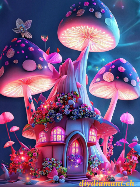 Diamond Painting Pilz Haus